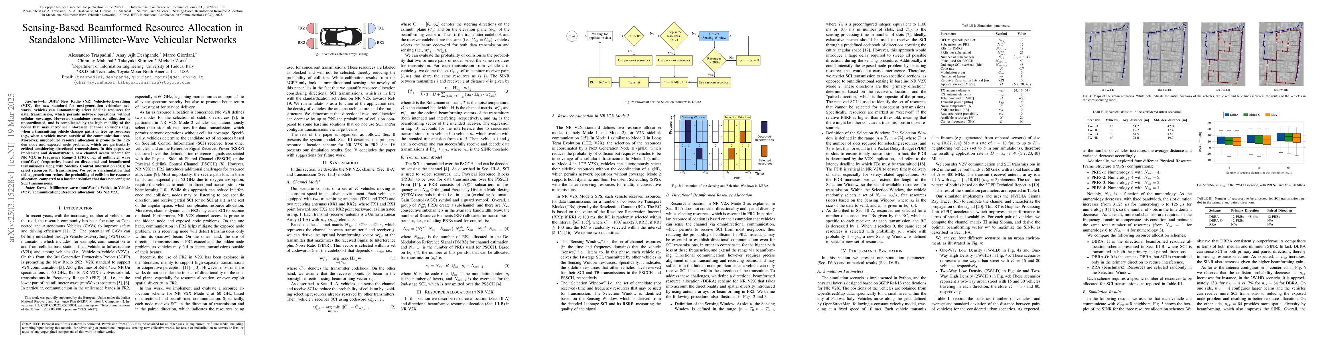 Thumbnail for Sensing-Based Beamformed Resource Allocation in Standalone
  Millimeter-Wave Vehicular Networks