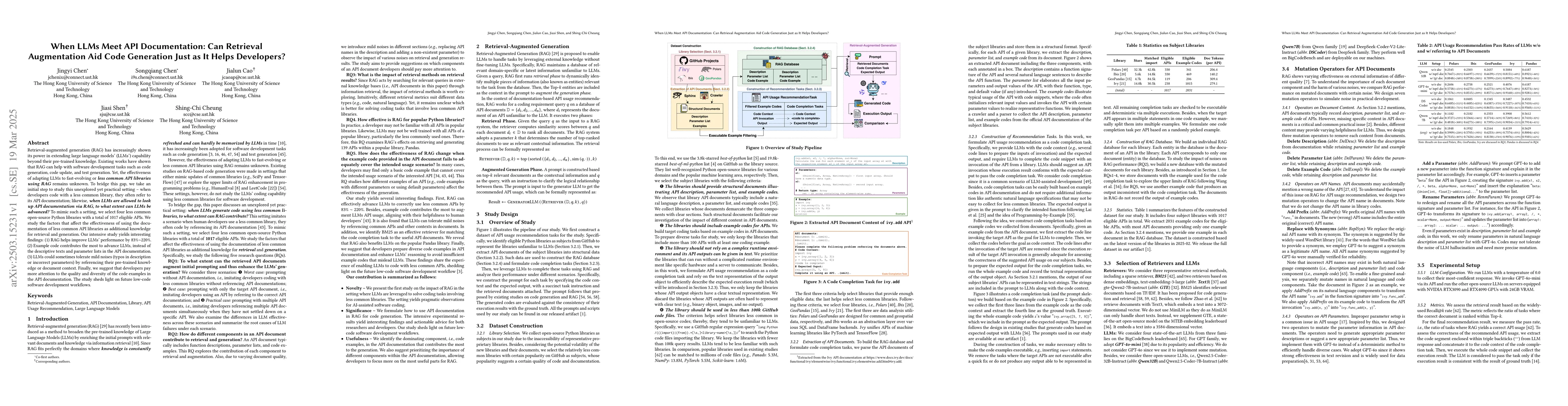 Thumbnail for When LLMs Meet API Documentation: Can Retrieval Augmentation Aid Code
  Generation Just as It Helps Developers?