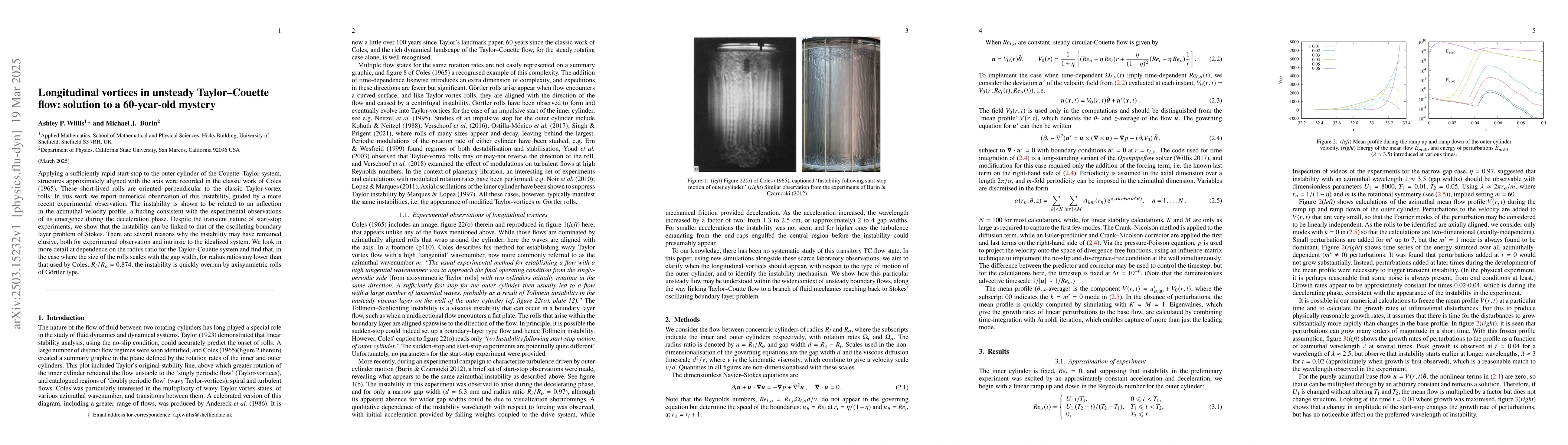 Thumbnail for Longitudinal vortices in unsteady Taylor-Couette flow: solution to a
  60-year-old mystery