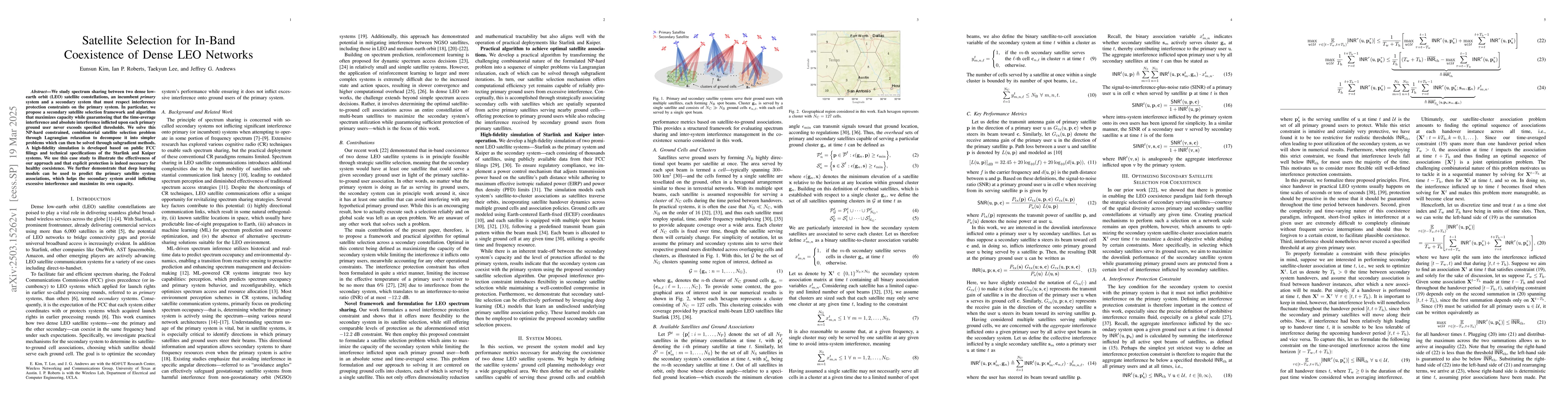 Thumbnail for Satellite Selection for In-Band Coexistence of Dense LEO Networks