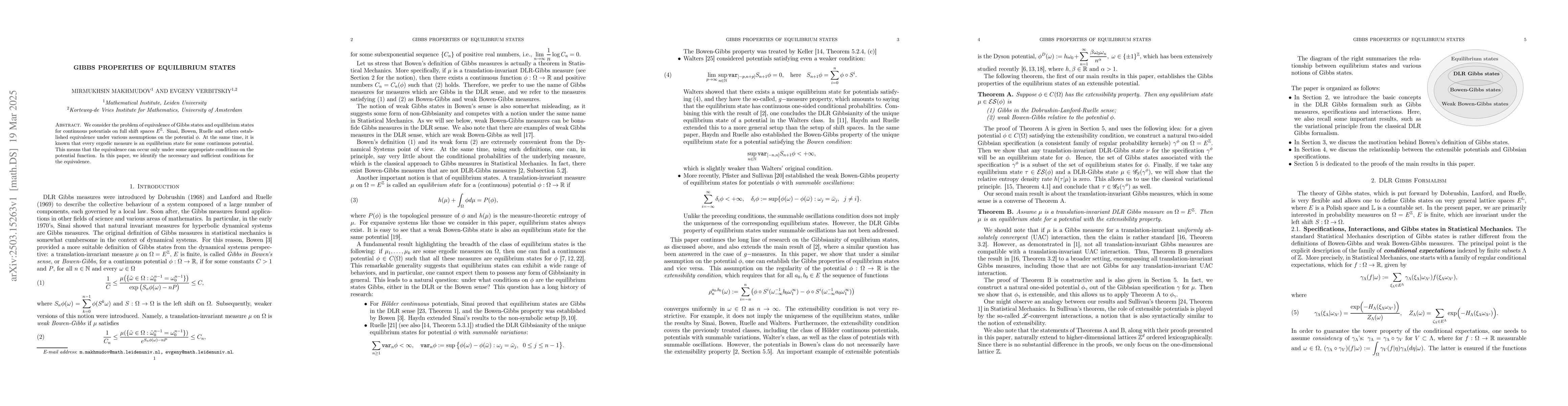Thumbnail for Gibbs Properties of Equilibrium States
