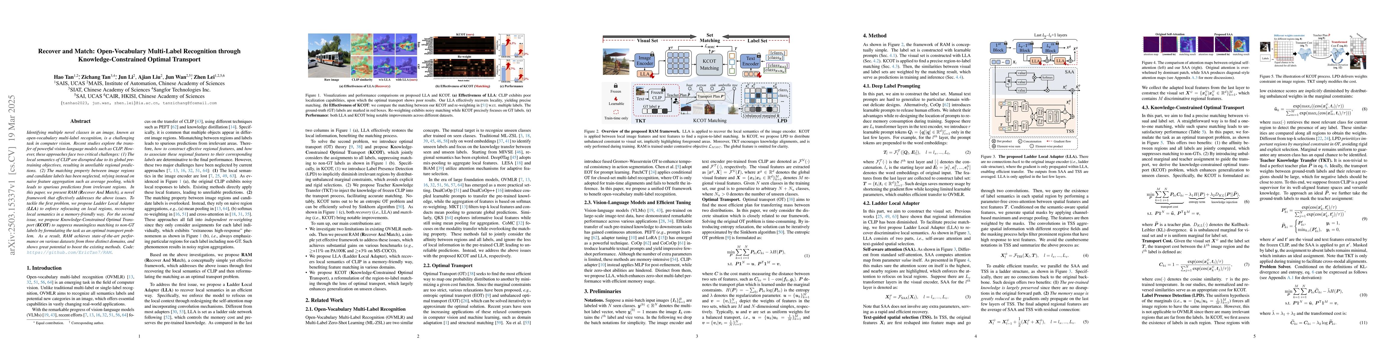 Thumbnail for Recover and Match: Open-Vocabulary Multi-Label Recognition through
  Knowledge-Constrained Optimal Transport