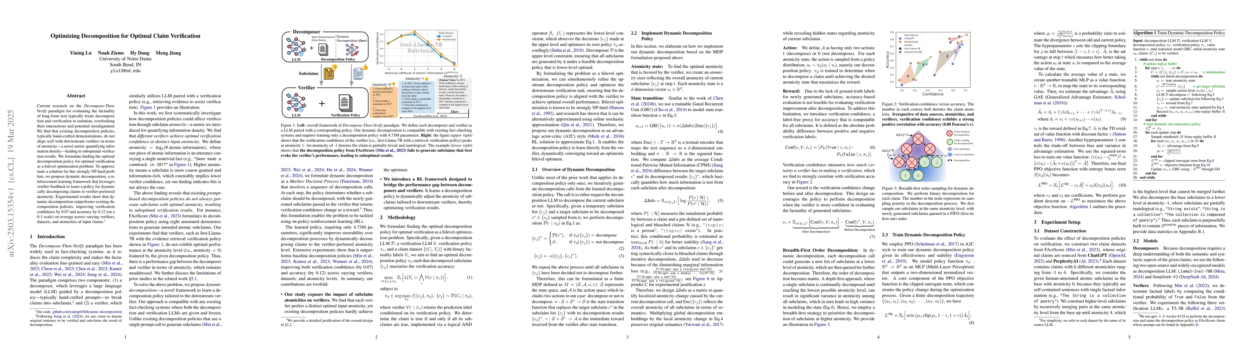 Thumbnail for Optimizing Decomposition for Optimal Claim Verification