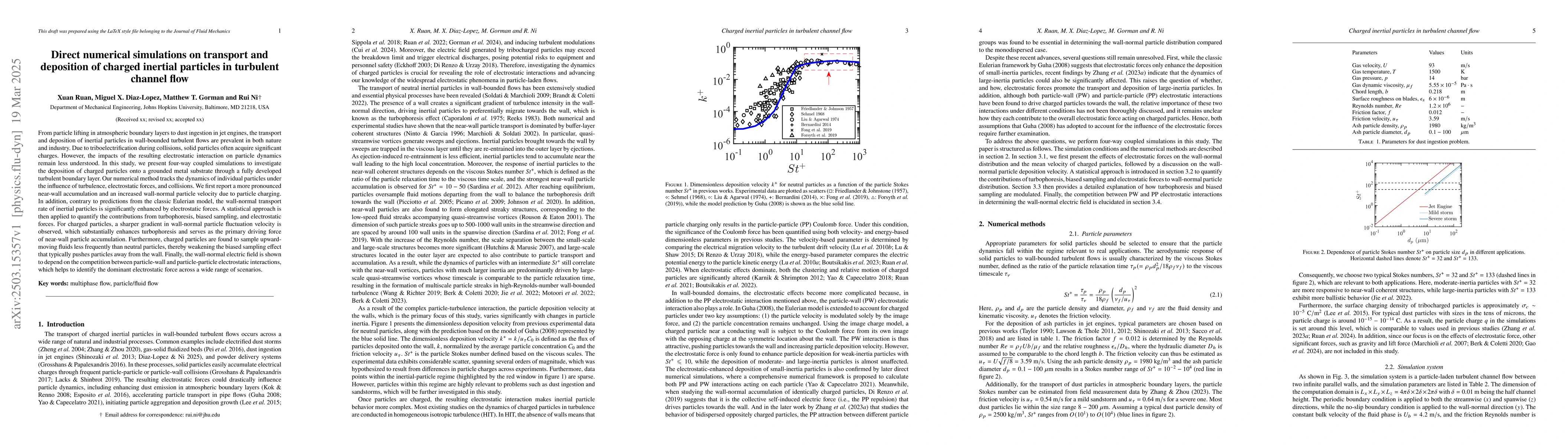 Thumbnail for Direct numerical simulations on transport and deposition of charged
  inertial particles in turbulent channel flow