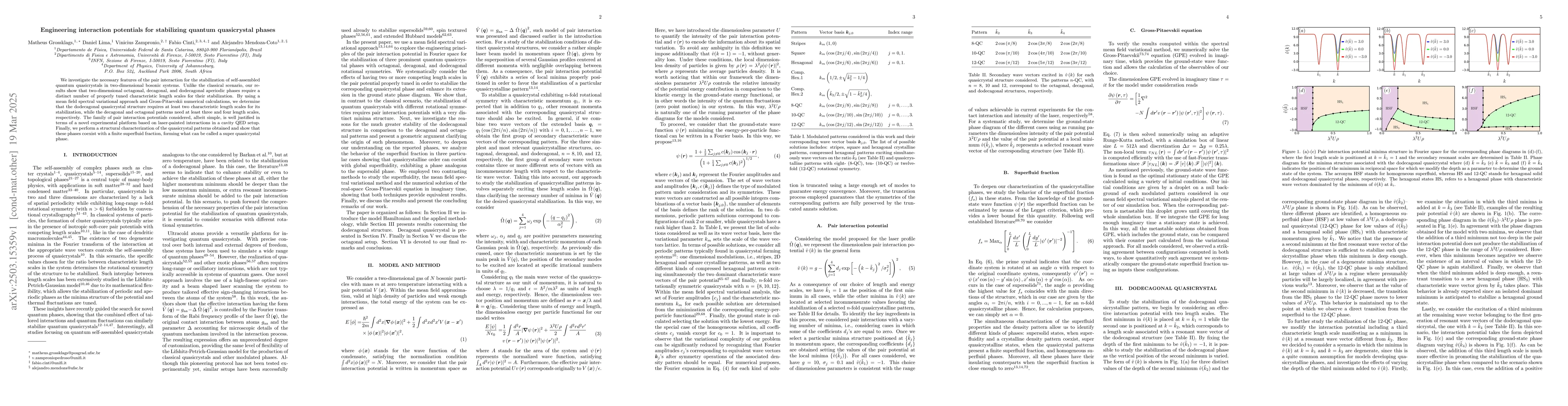 Thumbnail for Engineering interaction potentials for stabilizing quantum quasicrystal
  phases