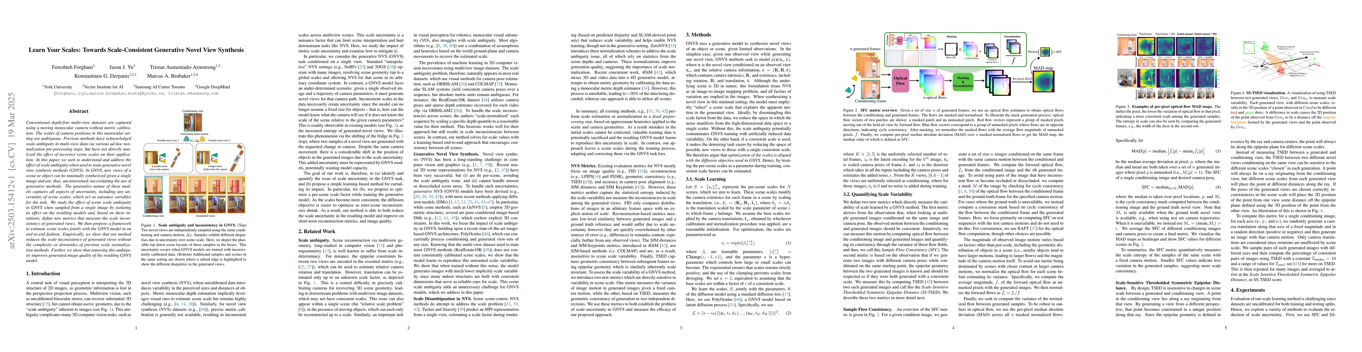 Thumbnail for Learn Your Scales: Towards Scale-Consistent Generative Novel View
  Synthesis