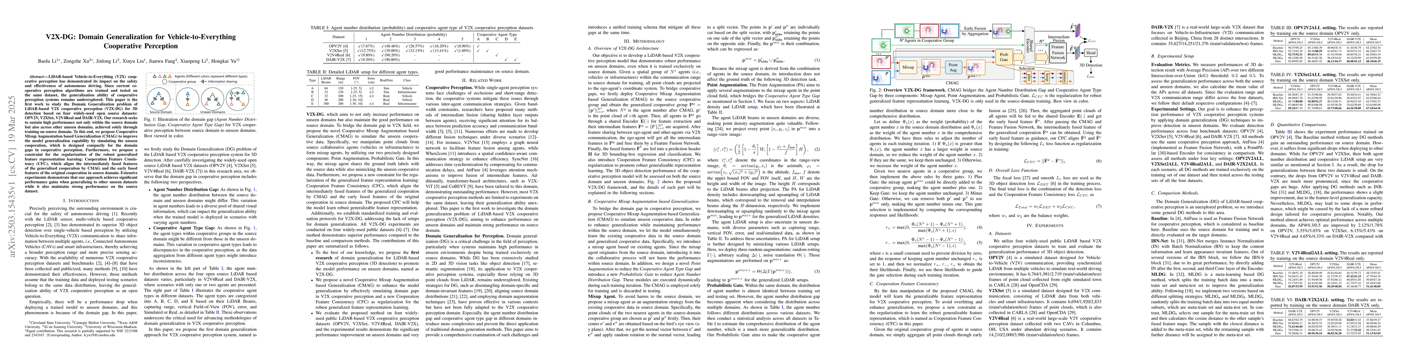 Thumbnail for V2X-DG: Domain Generalization for Vehicle-to-Everything Cooperative
  Perception