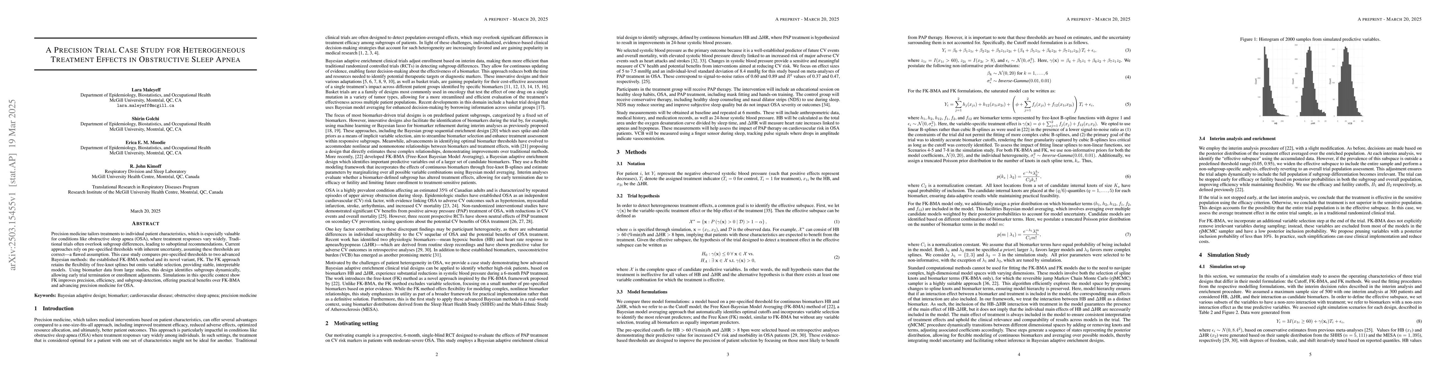 Thumbnail for A Precision Trial Case Study for Heterogeneous Treatment Effects in
  Obstructive Sleep Apnea