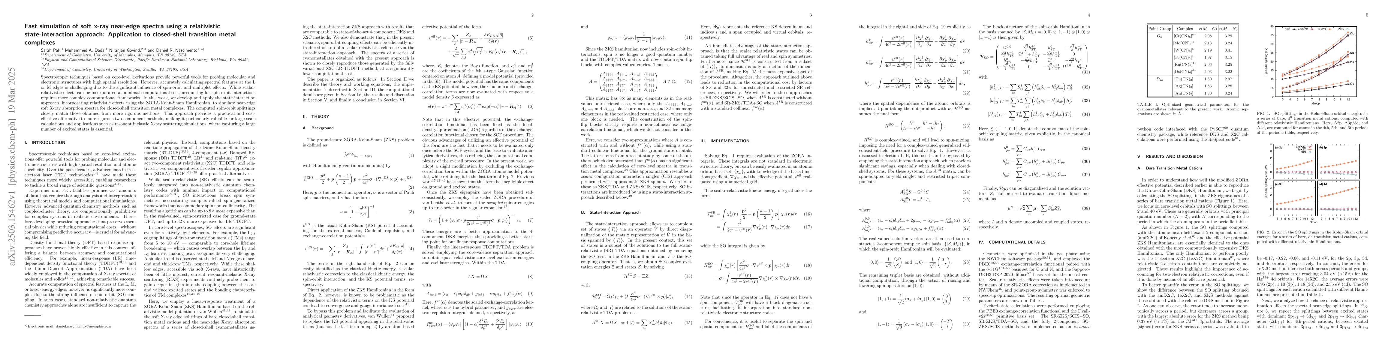 Thumbnail for Fast simulation of soft x-ray near-edge spectra using a relativistic
  state-interaction approach: Application to closed-shell transition metal
  complexes
