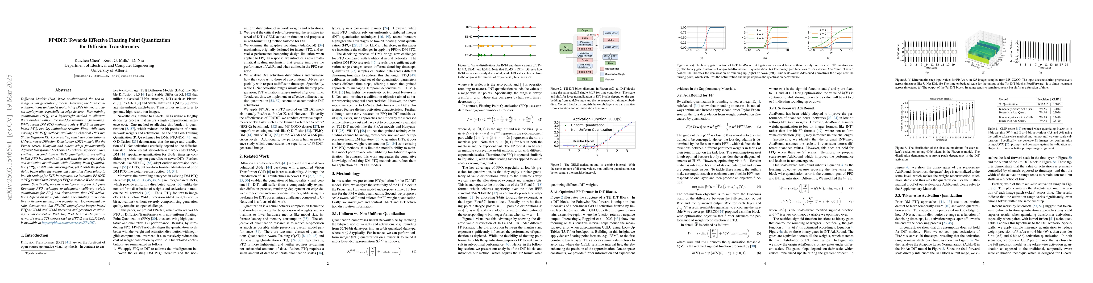 Thumbnail for FP4DiT: Towards Effective Floating Point Quantization for Diffusion
  Transformers