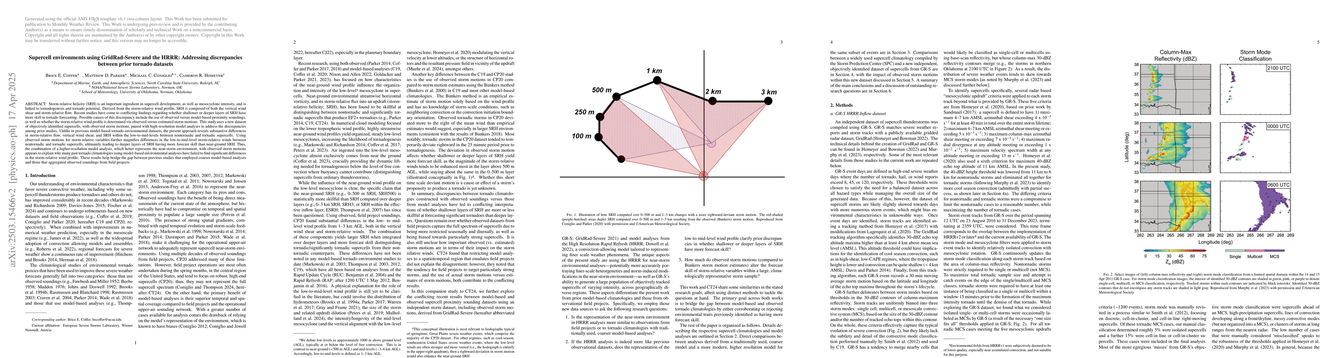 Thumbnail for Supercell environments using GridRad-Severe and the HRRR: Addressing
  discrepancies between prior tornado datasets