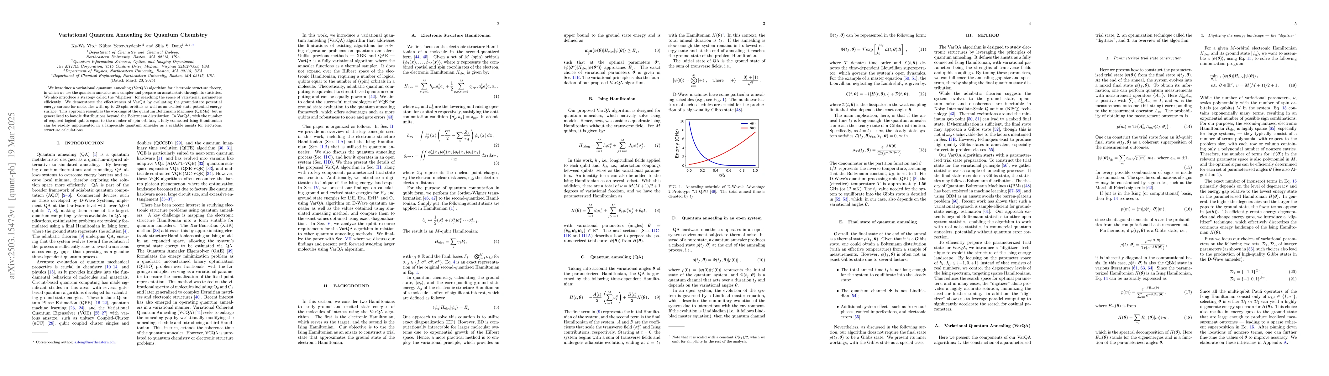 Thumbnail for Variational Quantum Annealing for Quantum Chemistry