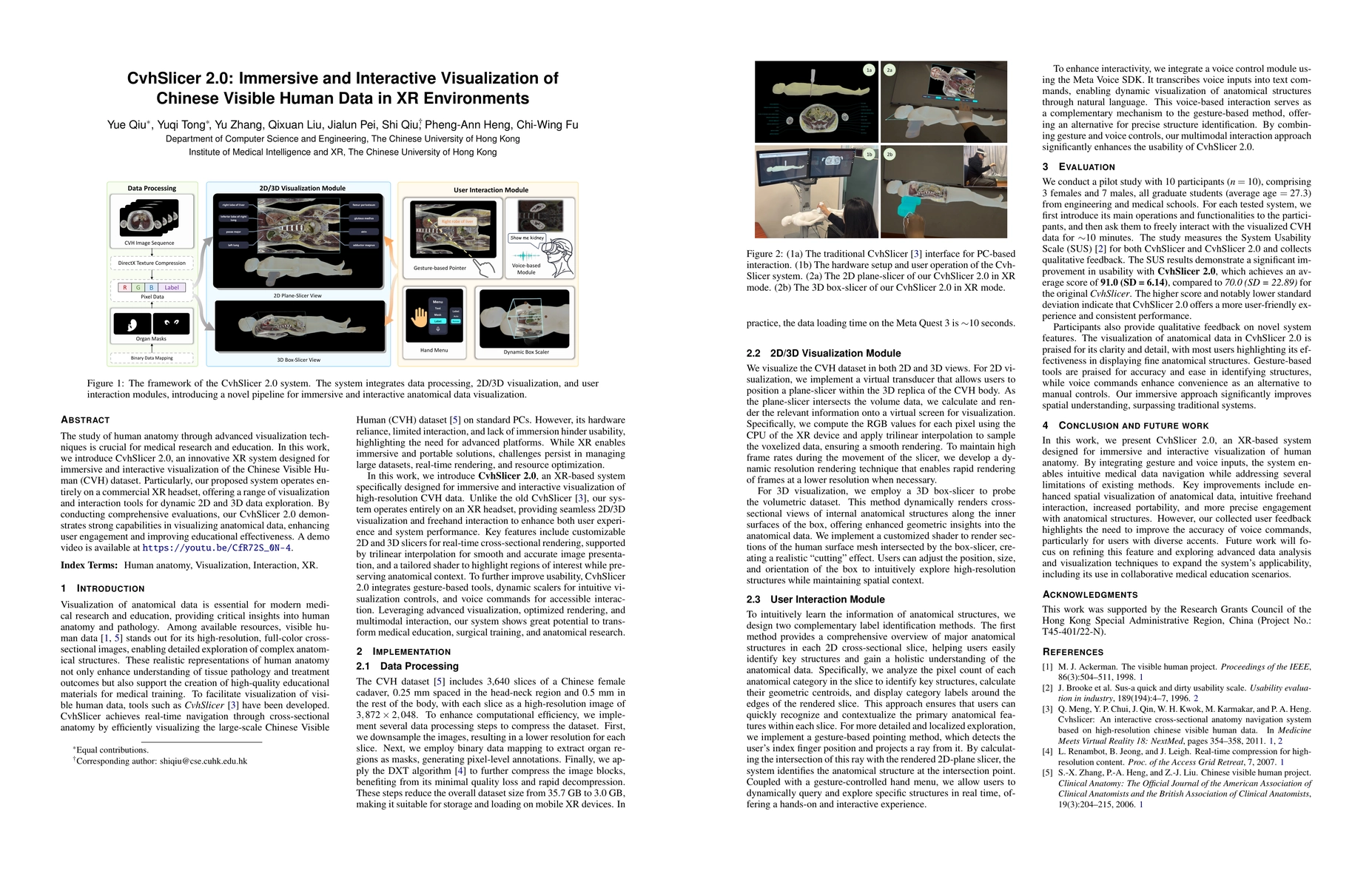 Thumbnail for CvhSlicer 2.0: Immersive and Interactive Visualization of Chinese
  Visible Human Data in XR Environments
