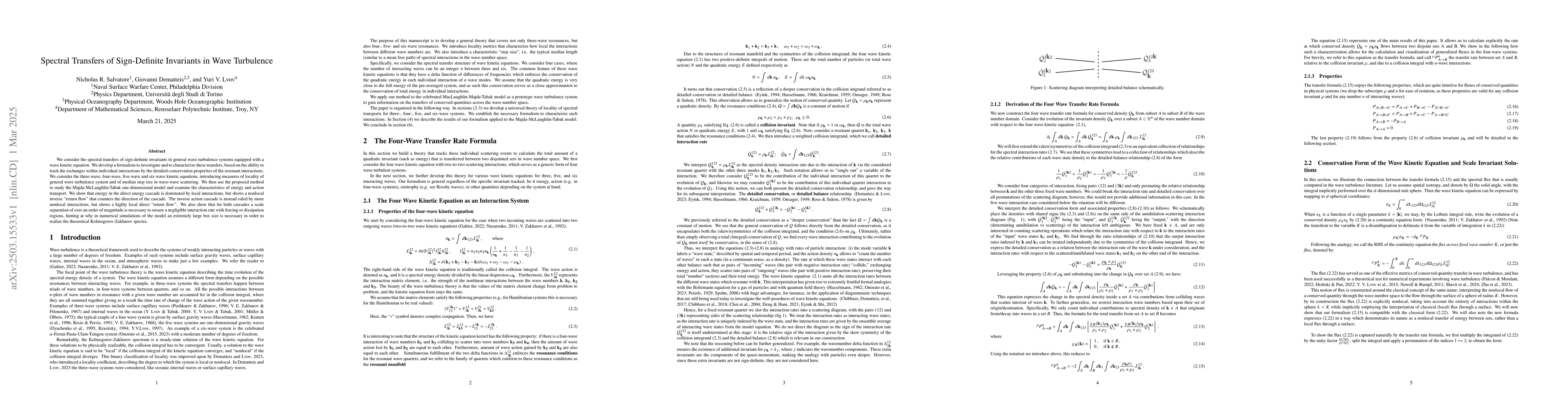 Thumbnail for Spectral Transfers of Sign-Definite Invariants in Wave Turbulence