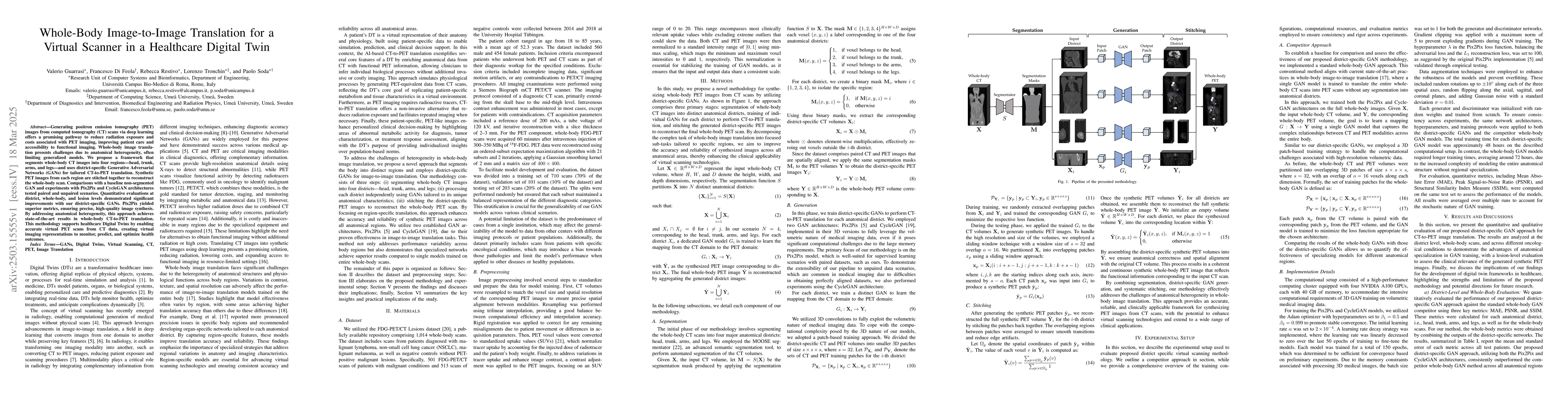 Thumbnail for Whole-Body Image-to-Image Translation for a Virtual Scanner in a
  Healthcare Digital Twin