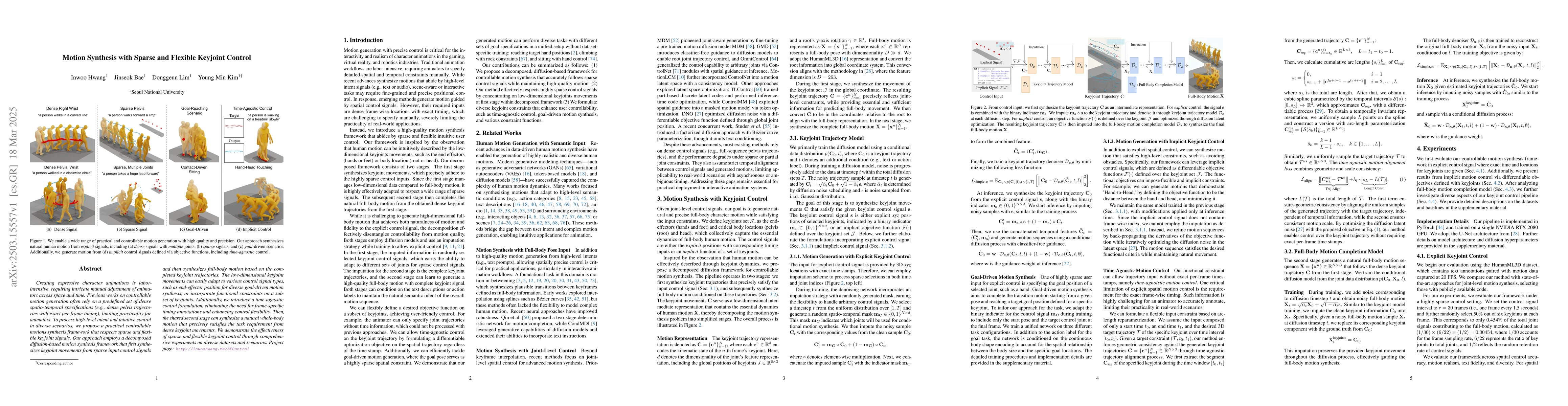 Thumbnail for Motion Synthesis with Sparse and Flexible Keyjoint Control