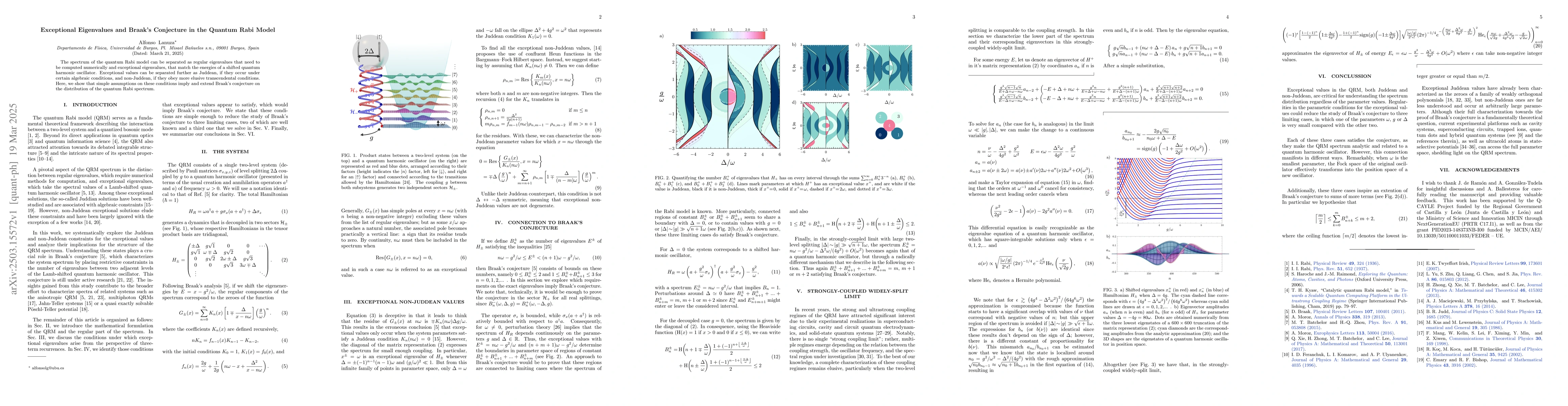 Thumbnail for Exceptional Eigenvalues and Braak's Conjecture in the Quantum Rabi Model