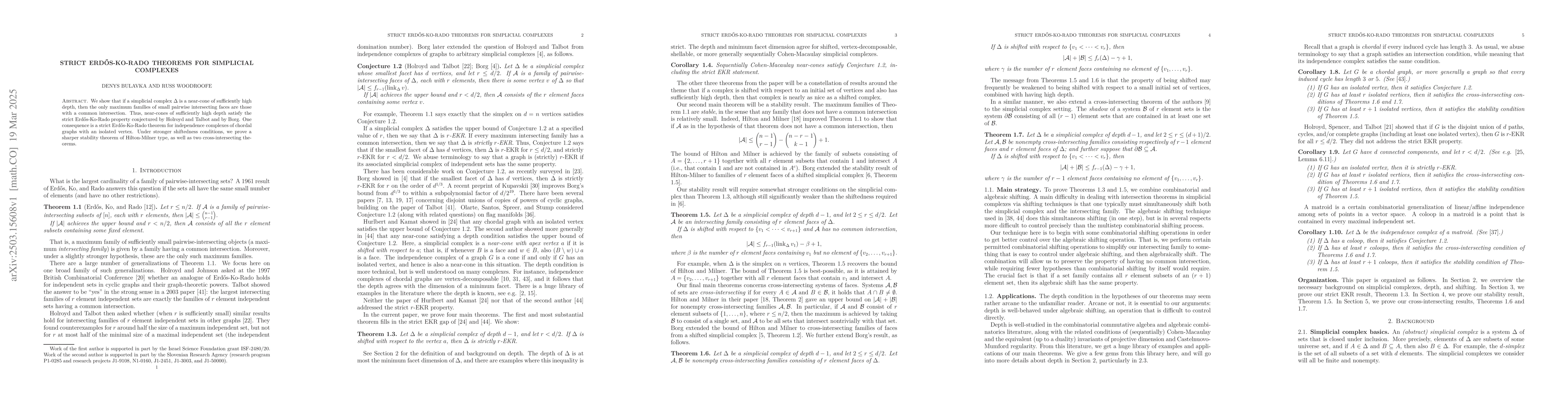Thumbnail for Strict Erdős-Ko-Rado theorems for simplicial complexes