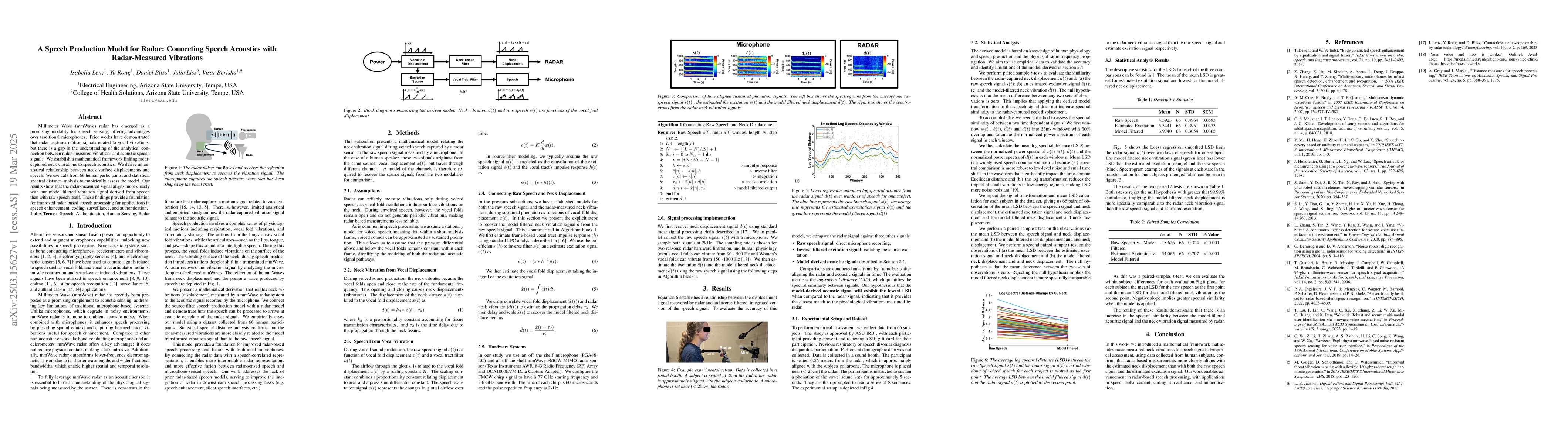 Thumbnail for A Speech Production Model for Radar: Connecting Speech Acoustics with
  Radar-Measured Vibrations