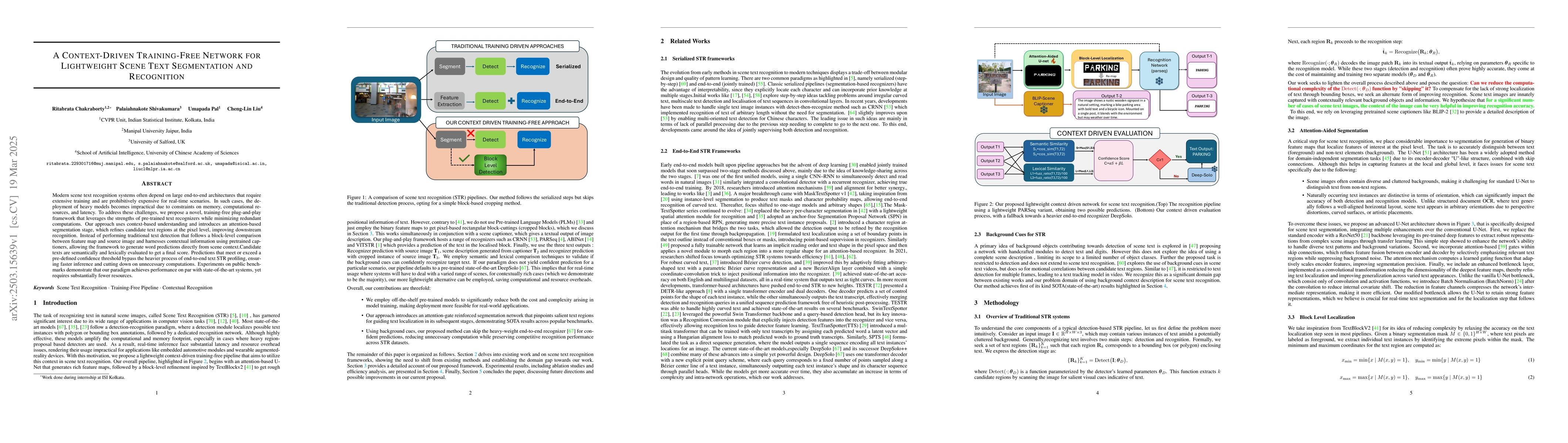 Thumbnail for A Context-Driven Training-Free Network for Lightweight Scene Text
  Segmentation and Recognition