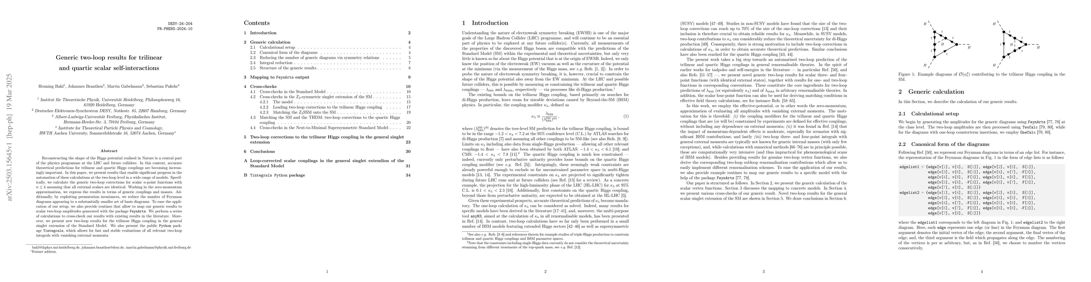 Thumbnail for Generic two-loop results for trilinear and quartic scalar
  self-interactions