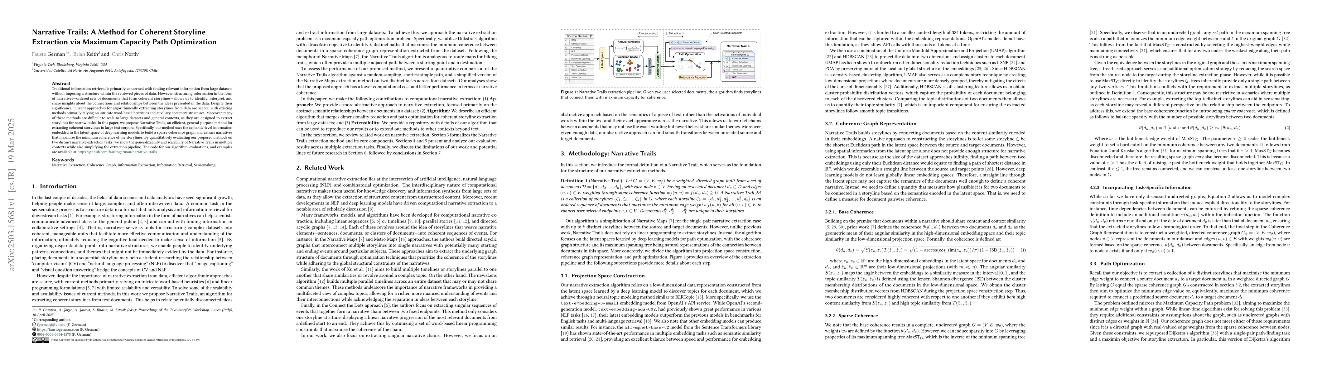Thumbnail for Narrative Trails: A Method for Coherent Storyline Extraction via Maximum
  Capacity Path Optimization