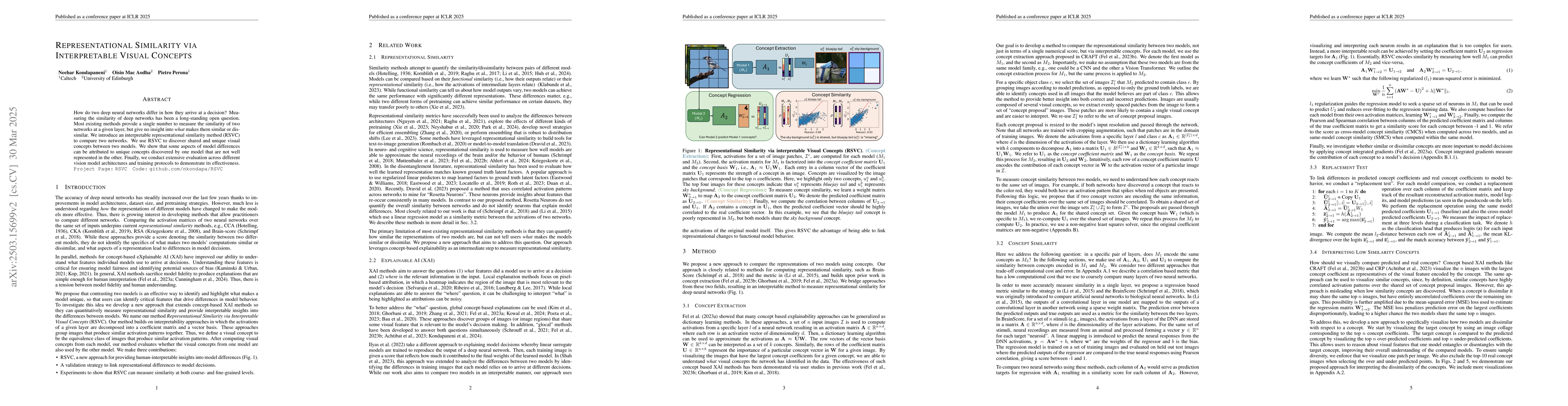 Thumbnail for Representational Similarity via Interpretable Visual Concepts