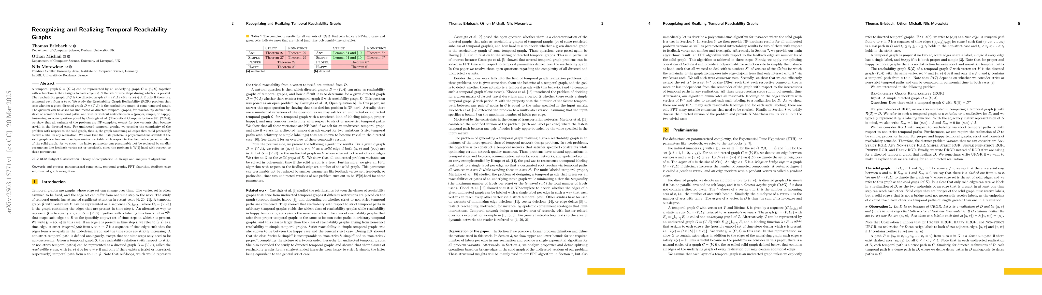 Thumbnail for Recognizing and Realizing Temporal Reachability Graphs