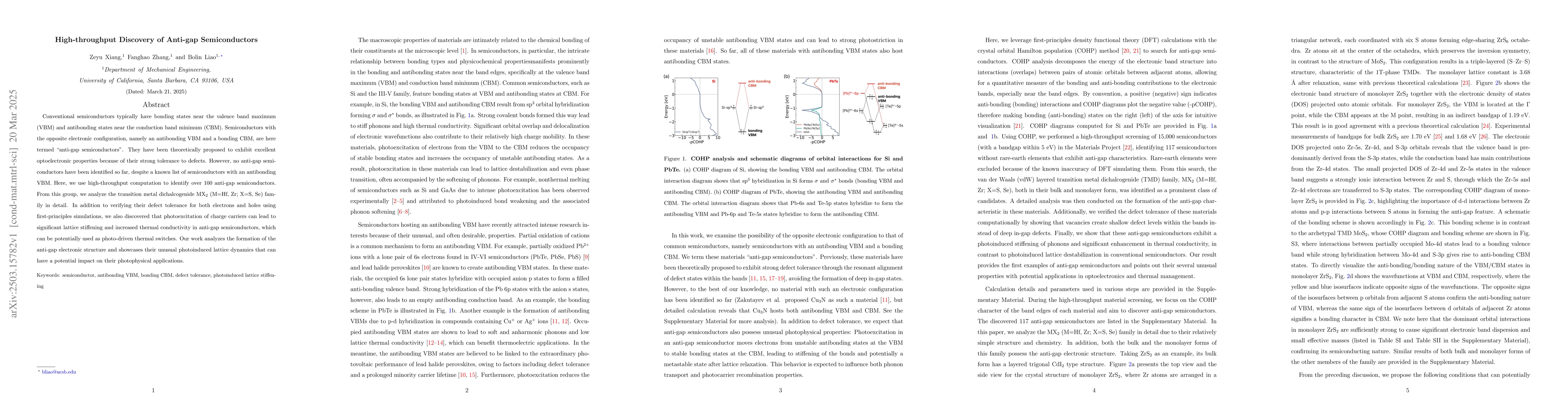 Thumbnail for High-throughput Discovery of Anti-gap Semiconductors
