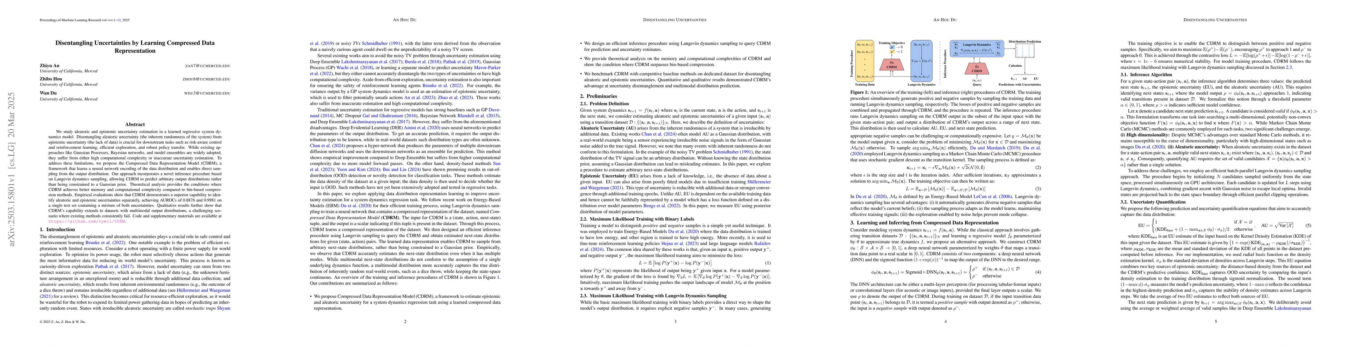 Thumbnail for Disentangling Uncertainties by Learning Compressed Data Representation