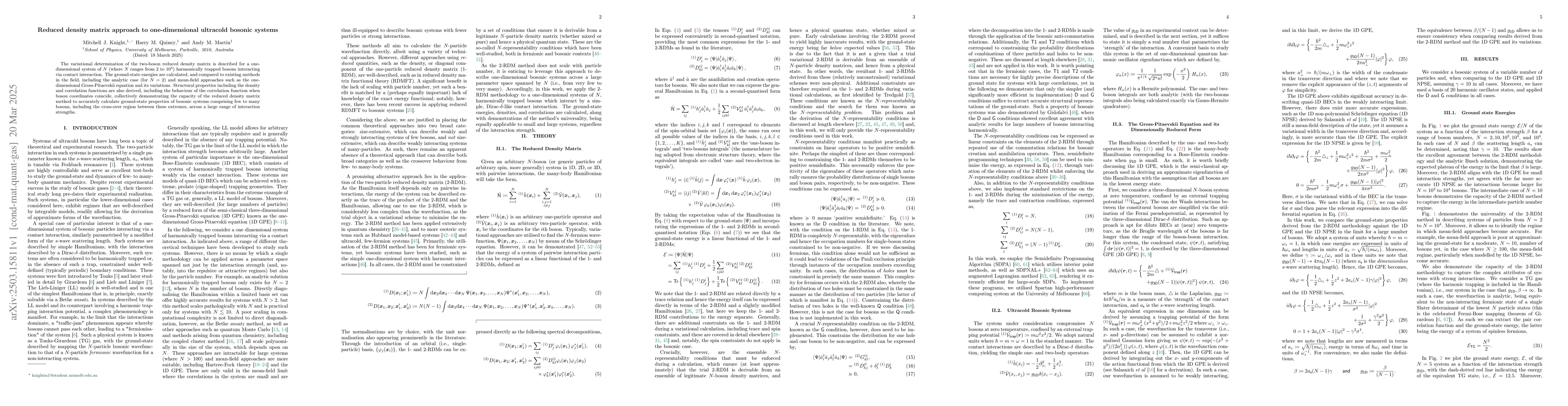 Thumbnail for Reduced density matrix approach to one-dimensional ultracold bosonic
  systems