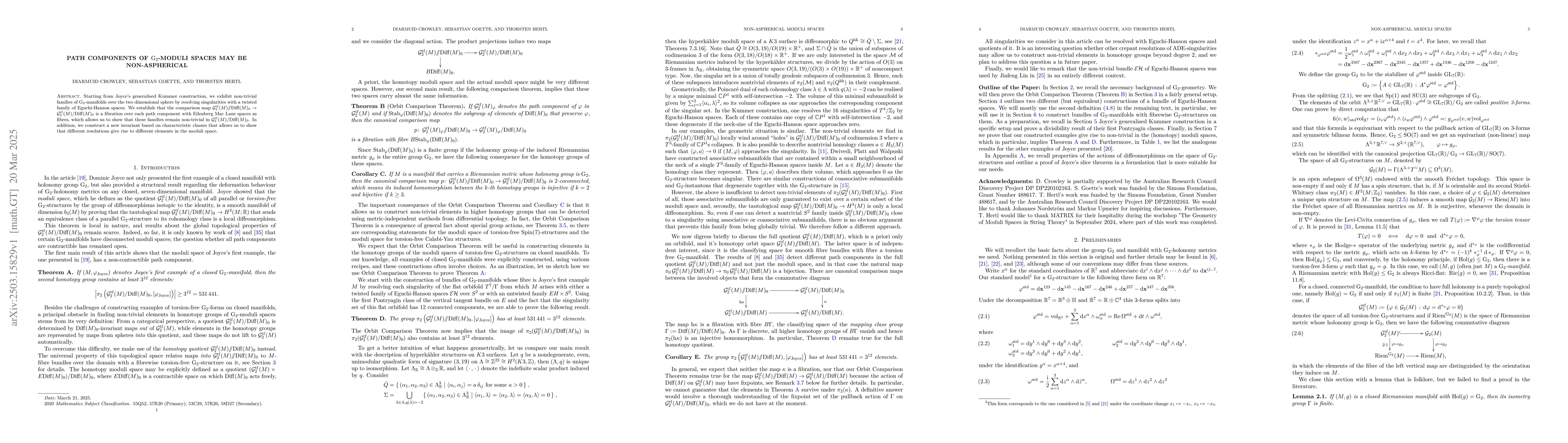 Thumbnail for Path components of $\mathrm{G}_2$-moduli spaces may be non-aspherical