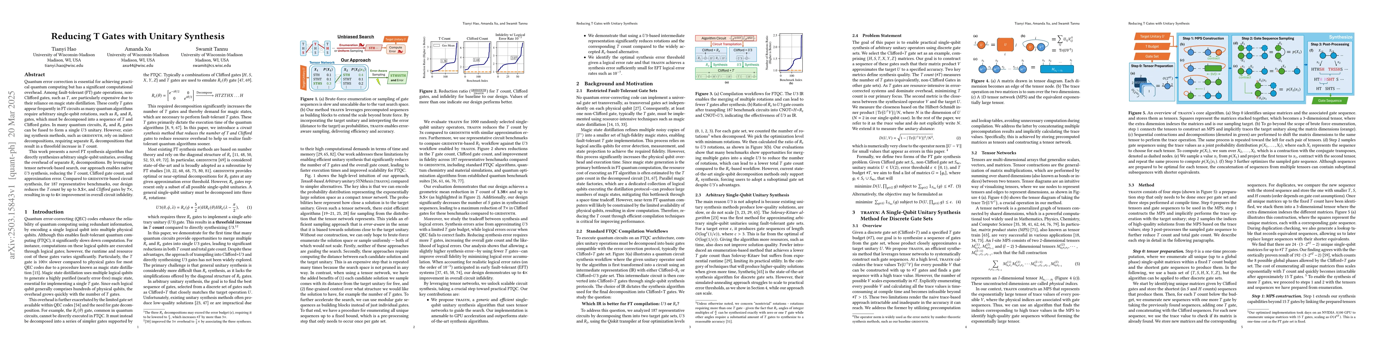 Thumbnail for Reducing T Gates with Unitary Synthesis