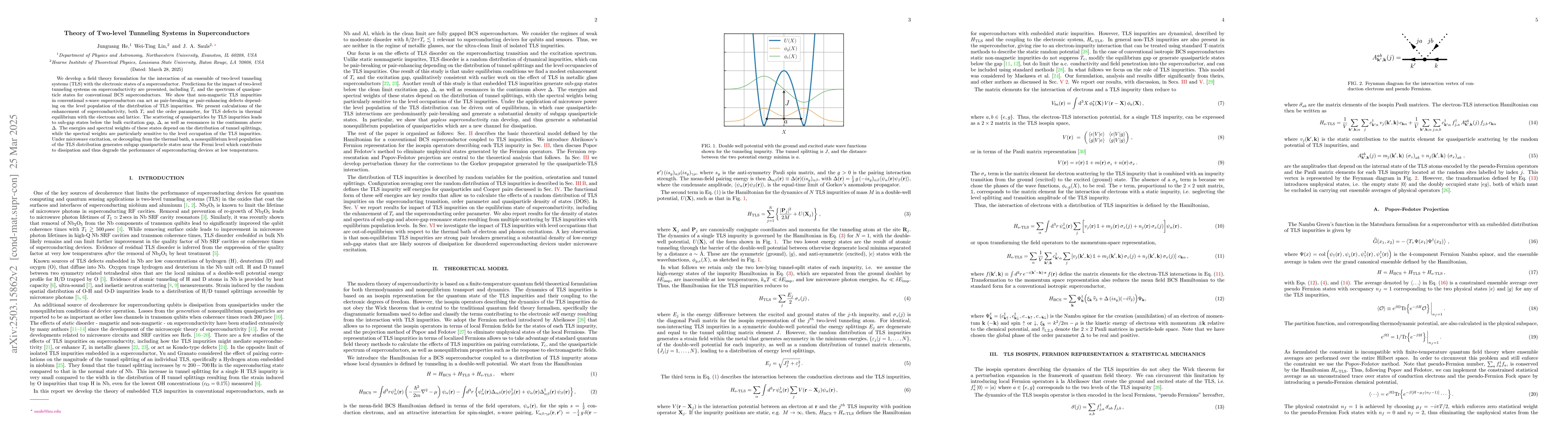 Thumbnail for Theory of Two-level Tunneling Systems in Superconductors