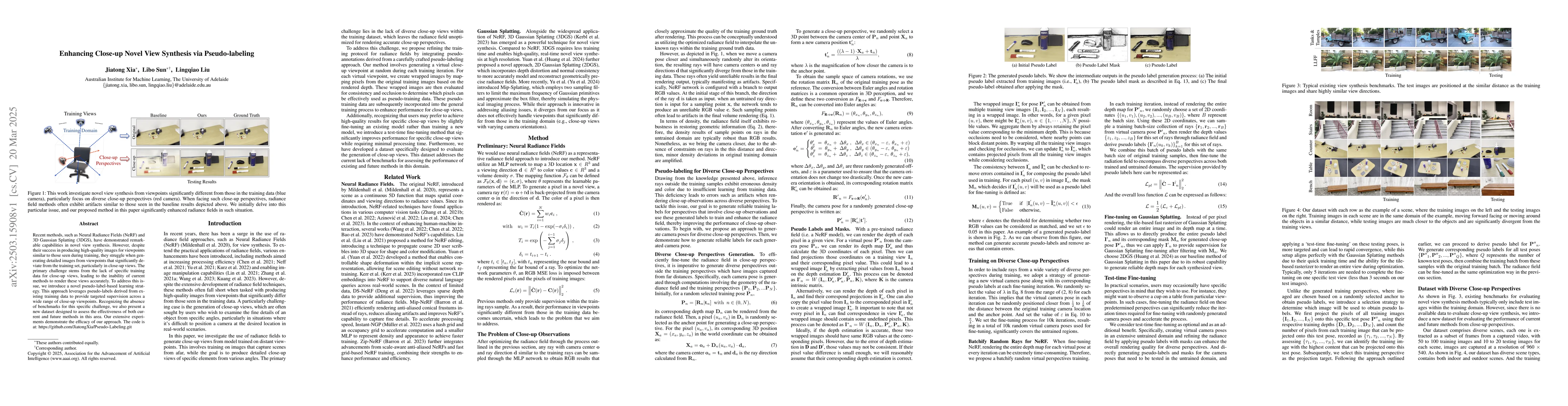 Thumbnail for Enhancing Close-up Novel View Synthesis via Pseudo-labeling