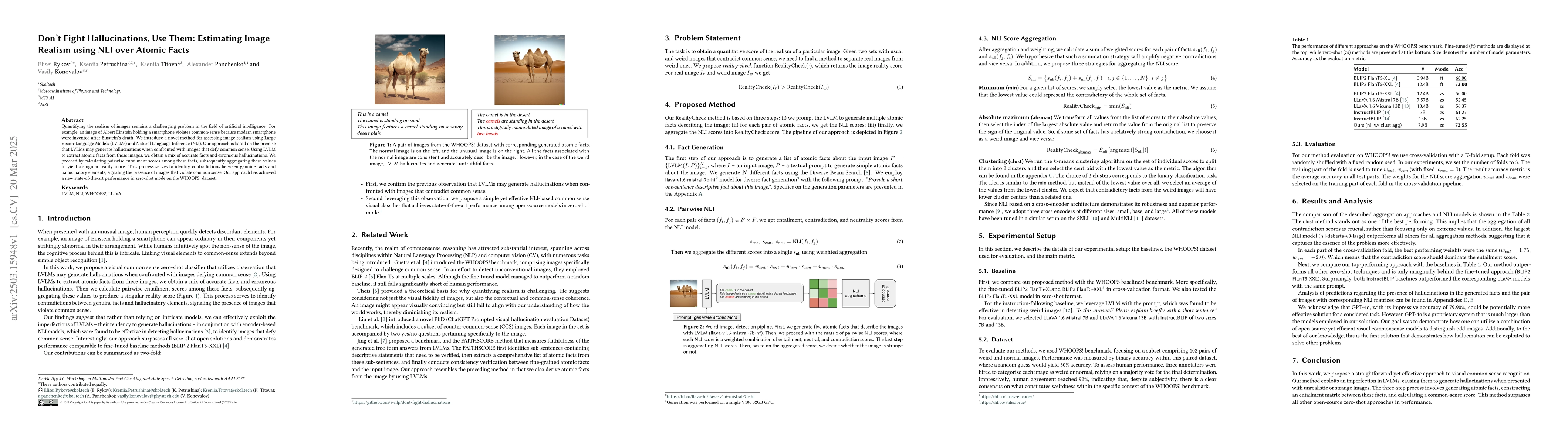 Thumbnail for Don't Fight Hallucinations, Use Them: Estimating Image Realism using NLI
  over Atomic Facts