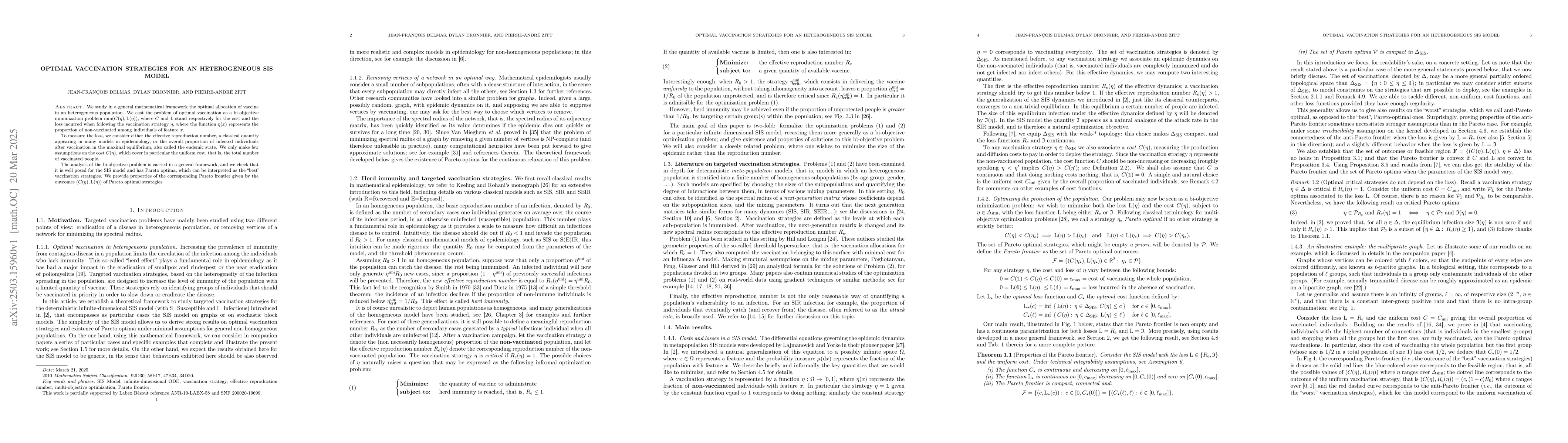 Thumbnail for Optimal Vaccination Strategies for an Heterogeneous SIS Model
