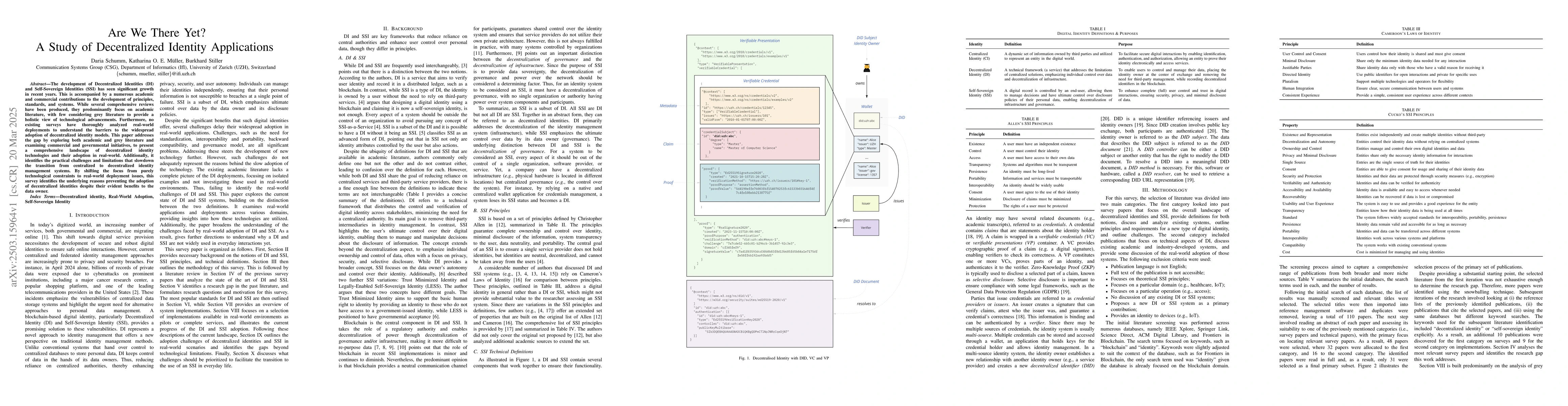 Thumbnail for Are We There Yet? A Study of Decentralized Identity Applications