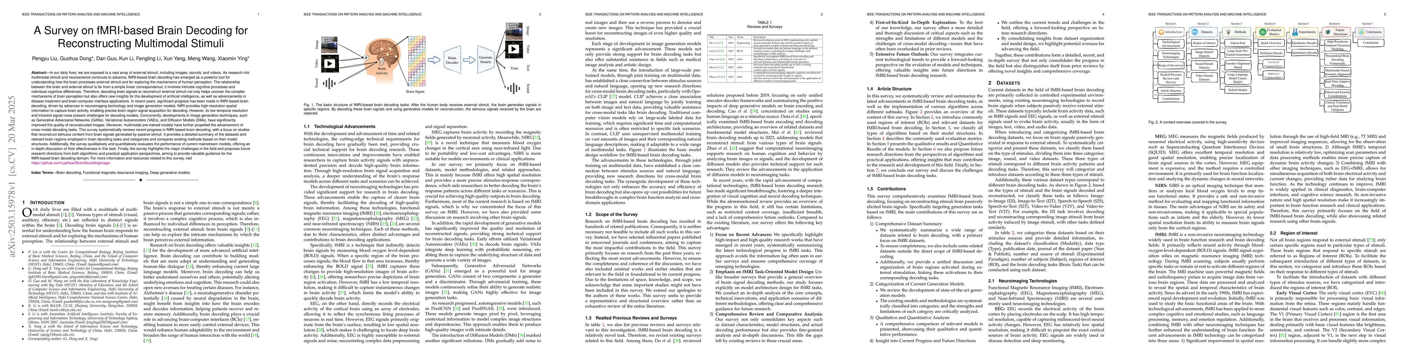 Thumbnail for A Survey on fMRI-based Brain Decoding for Reconstructing Multimodal
  Stimuli