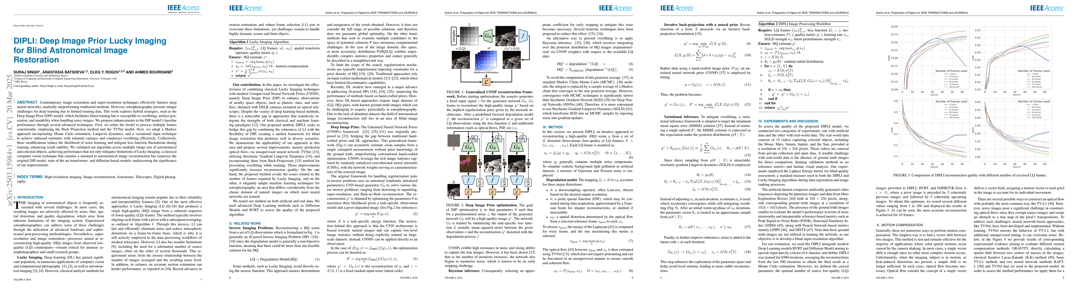 Thumbnail for DIPLI: Deep Image Prior Lucky Imaging for Blind Astronomical Image
  Restoration