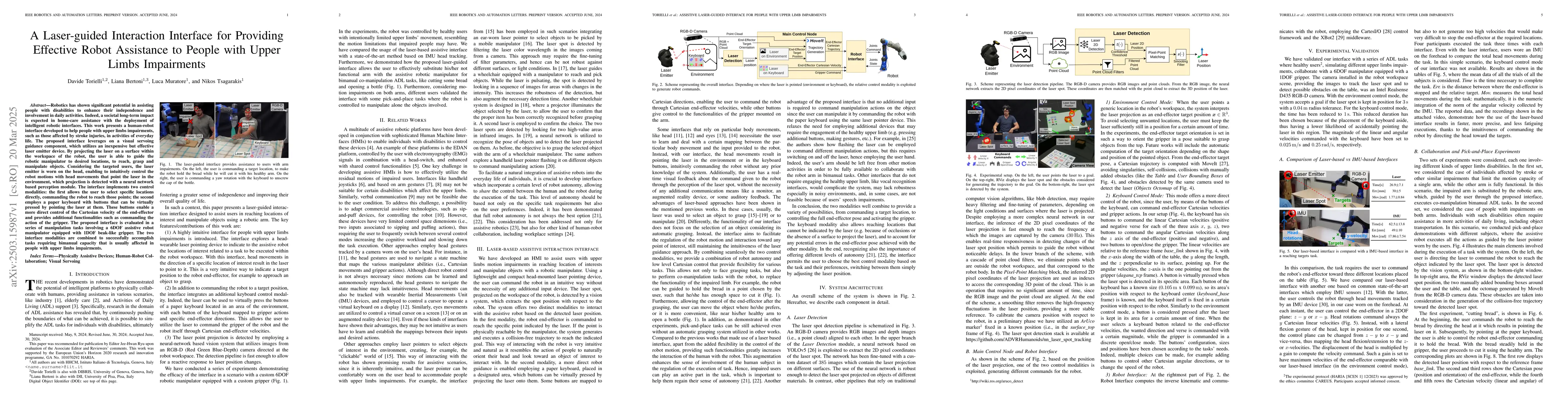 Thumbnail for A Laser-guided Interaction Interface for Providing Effective Robot
  Assistance to People with Upper Limbs Impairments
