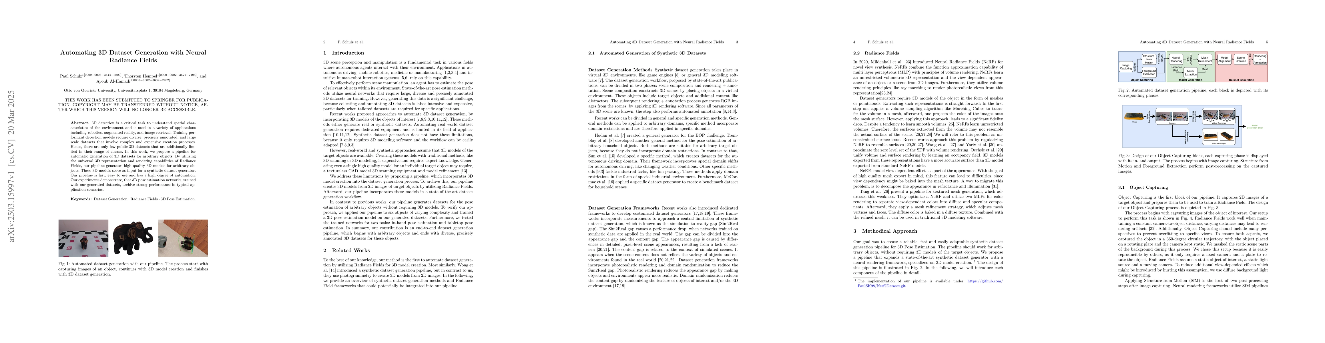 Thumbnail for Automating 3D Dataset Generation with Neural Radiance Fields