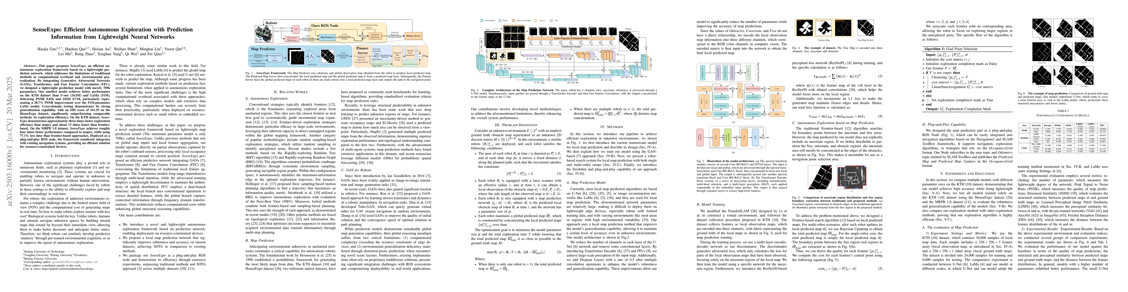 Thumbnail for SenseExpo: Efficient Autonomous Exploration with Prediction Information
  from Lightweight Neural Networks