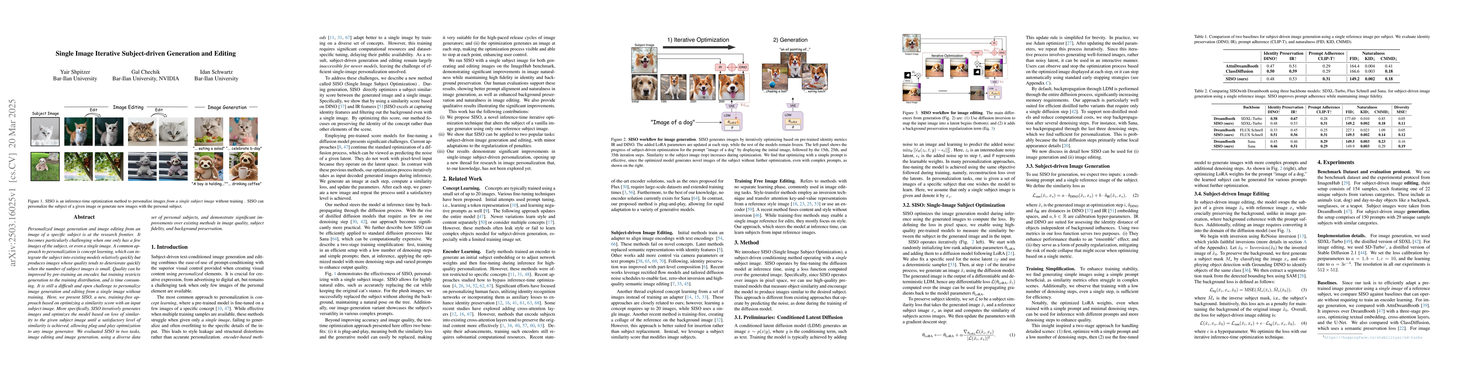 Thumbnail for Single Image Iterative Subject-driven Generation and Editing
