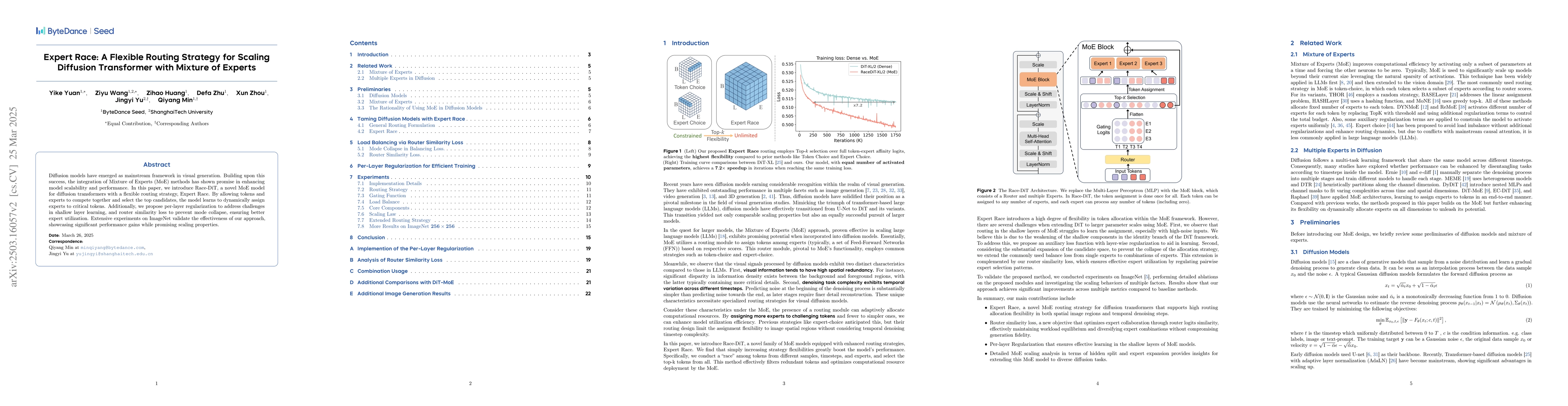 Thumbnail for Expert Race: A Flexible Routing Strategy for Scaling Diffusion
  Transformer with Mixture of Experts