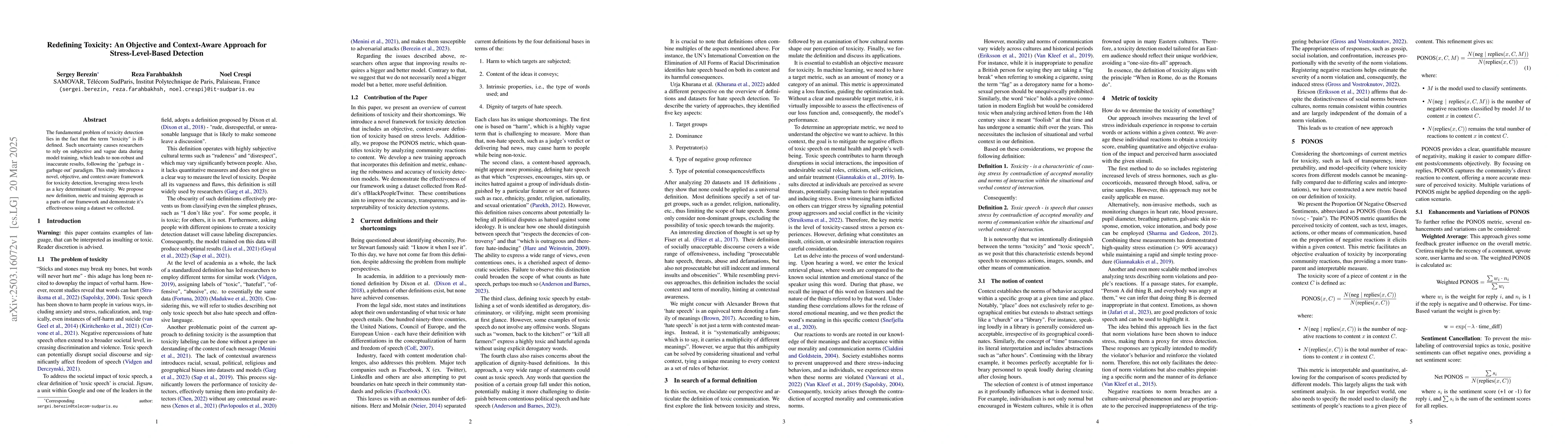 Thumbnail for Redefining Toxicity: An Objective and Context-Aware Approach for
  Stress-Level-Based Detection