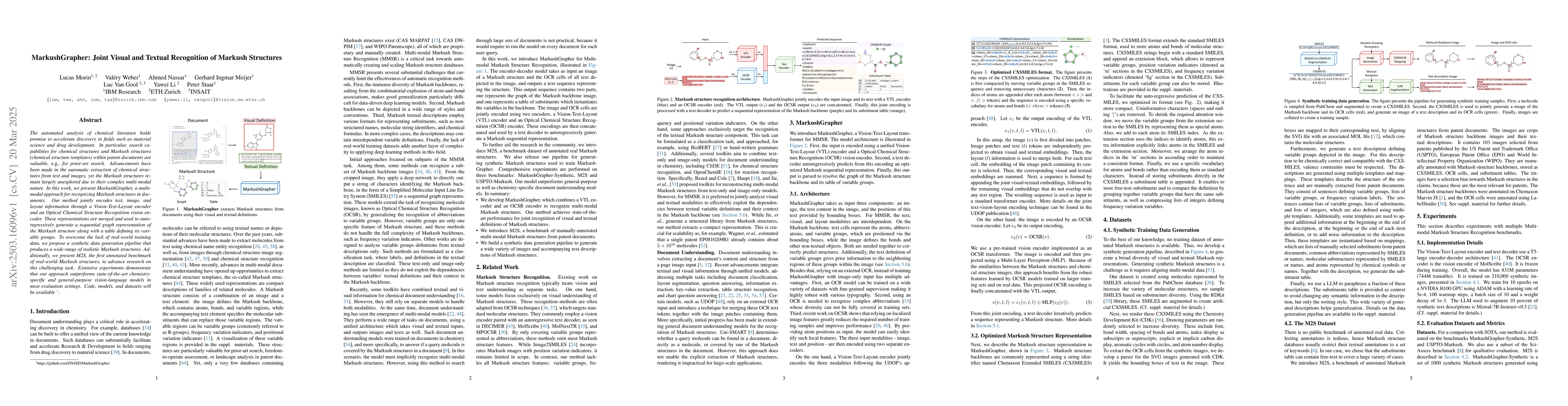 Thumbnail for MarkushGrapher: Joint Visual and Textual Recognition of Markush
  Structures