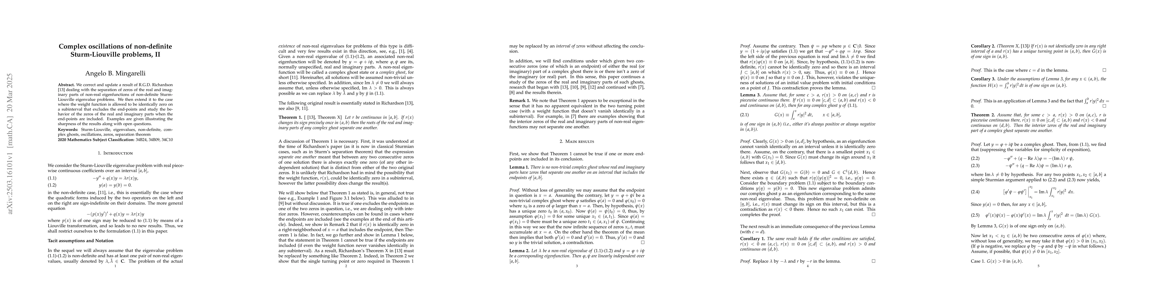 Thumbnail for Complex oscillations of non-definite Sturm-Liouville problems, II