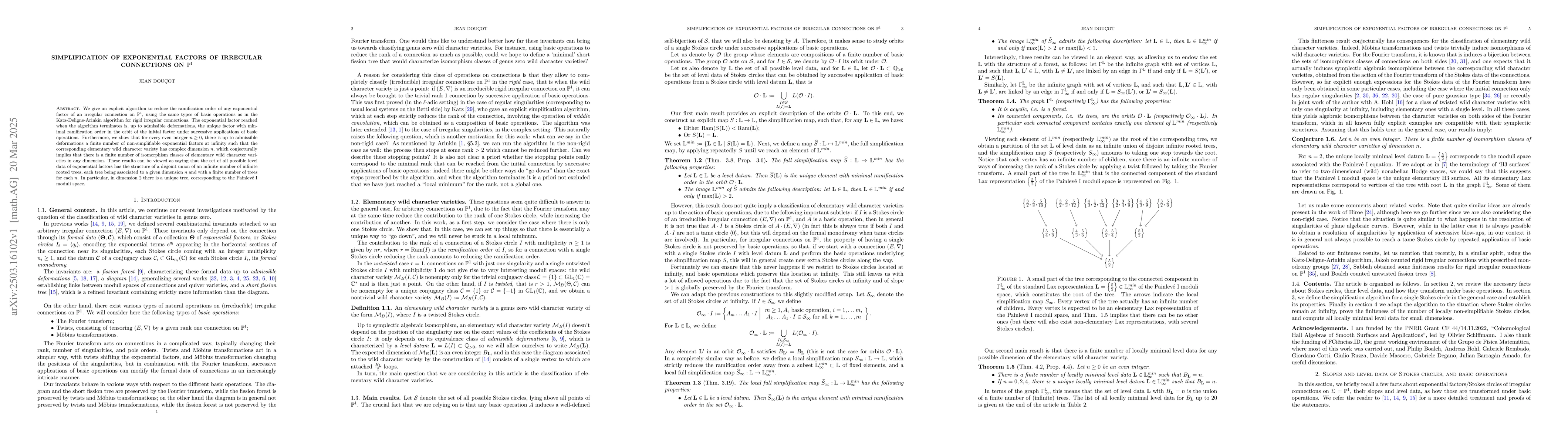 Thumbnail for Simplification of exponential factors of irregular connections on
  $\mathbb P^1$