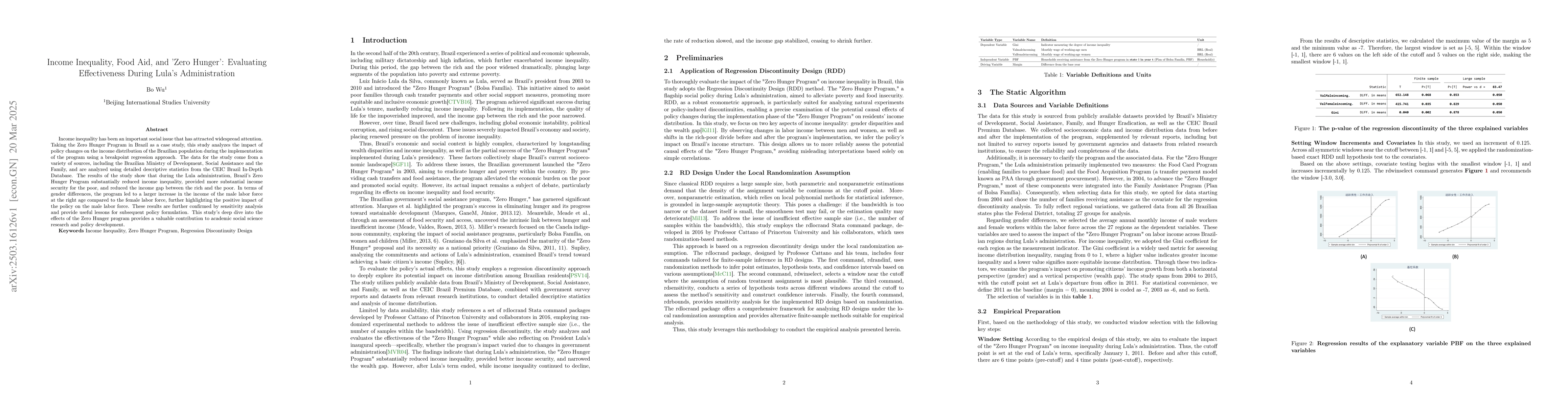 Thumbnail for Income Inequality, Food Aid, and 'Zero Hunger': Evaluating Effectiveness
  During Lula's Administration